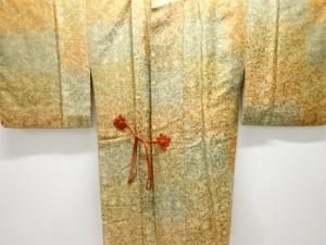 草花模様織出しお召しロング道中着